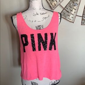 VS Pink sequined tank